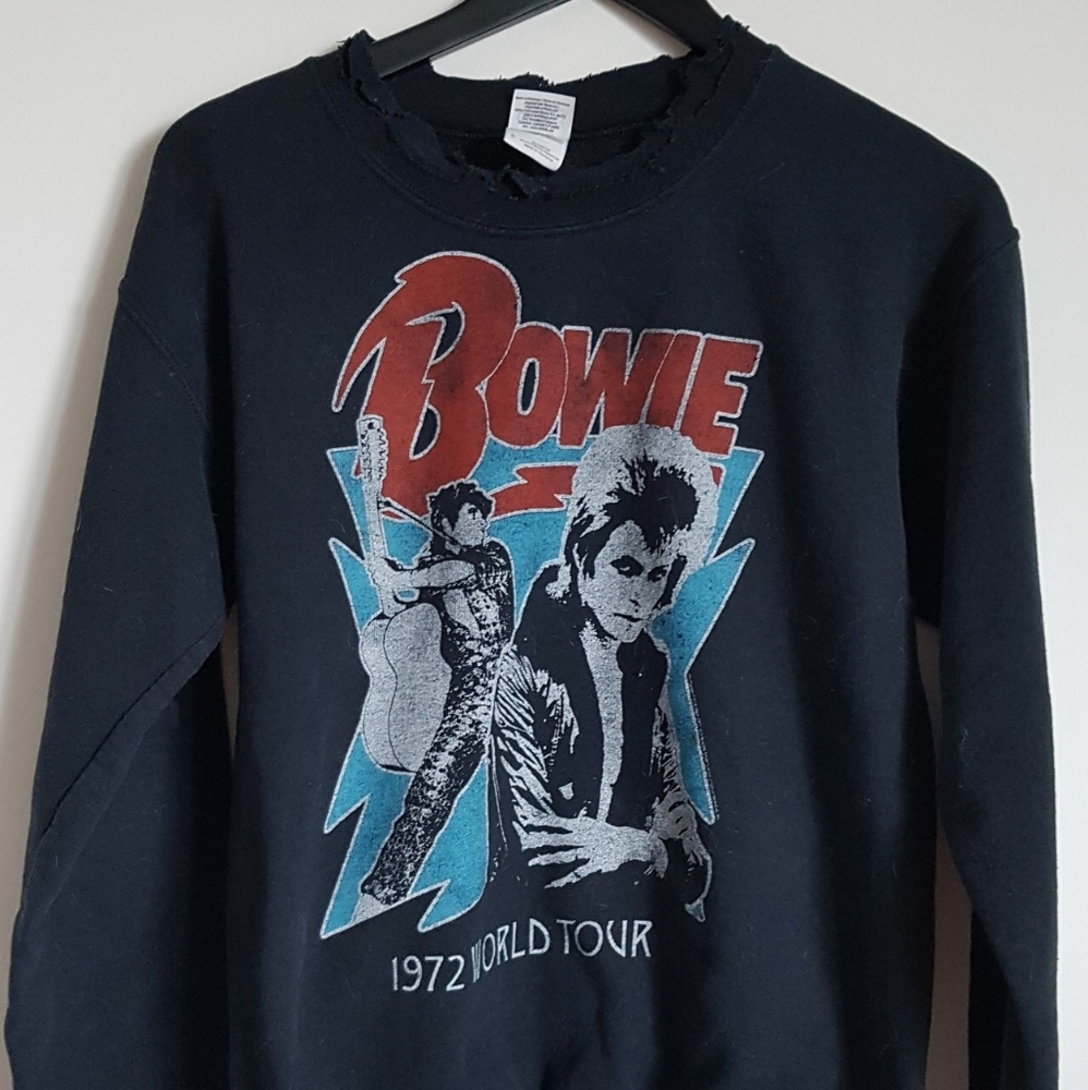 David Bowie 1972 world tour sweatershirt SMALL